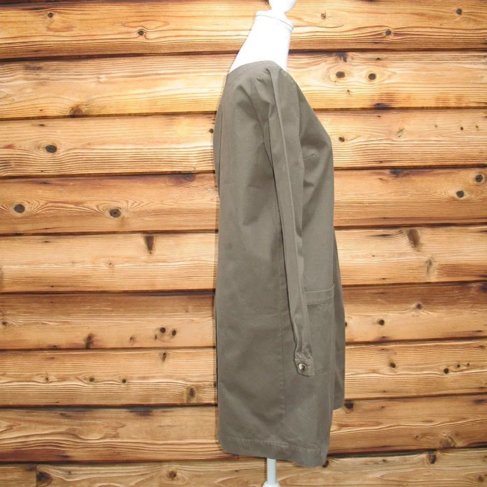 A.P.C. Army Green Cotton Twill Dress Green Size M - Image 2