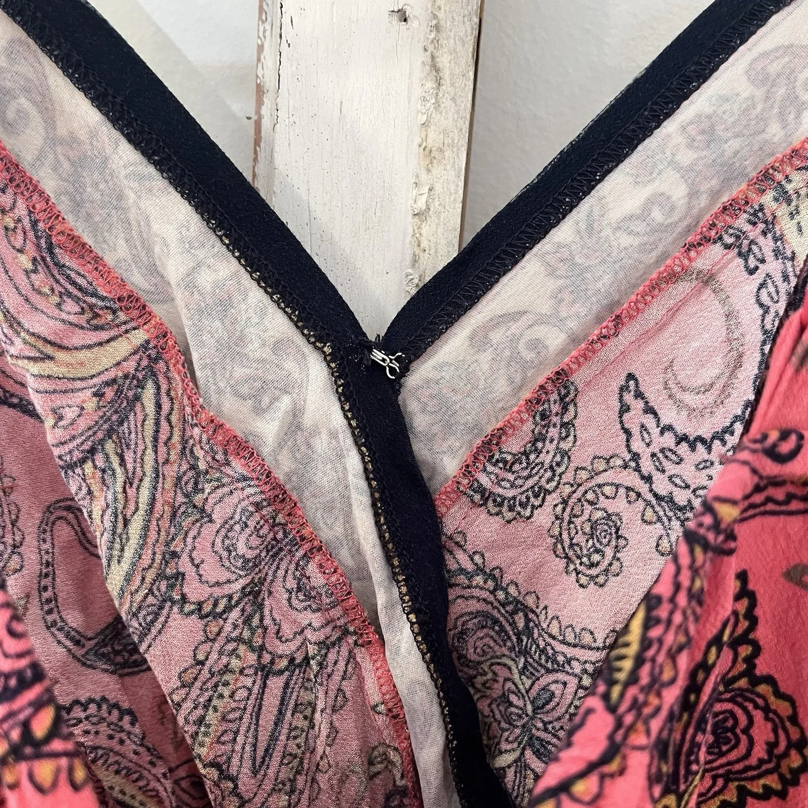 Maurice's Paisley High Low Faux Wrap V Neck Boho Midi Dress Size Small - Image 7