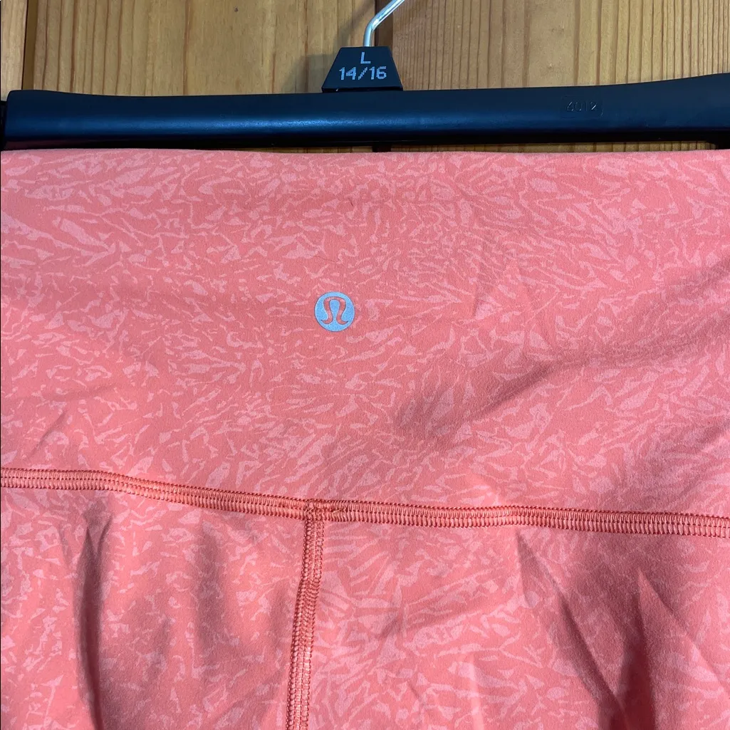 Lululemon Athletica Bright Leggings Wunder Train High-Rise Crunch Warm Orange 16 - Image 5