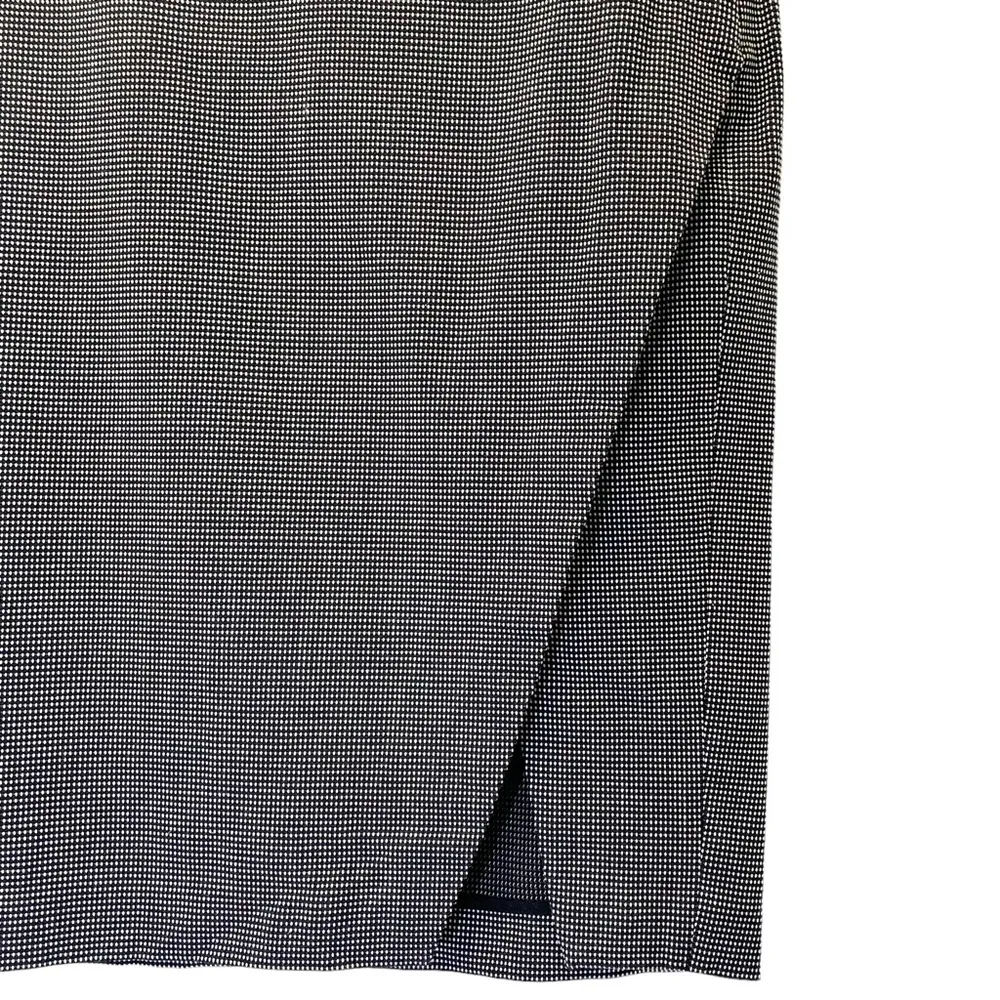 Banana Republic Bi-Stretch Wrap-Front Pencil Skirt Black & White Dot Size 2 Tall - Image 4