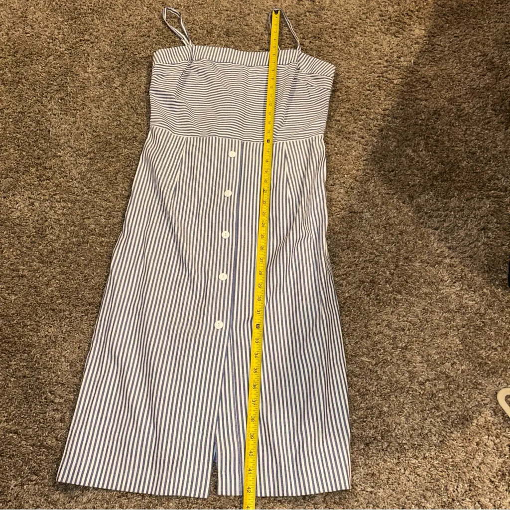 FRNCH Women’s Blue & White Striped Sundress Sz Large **see description - Image 5