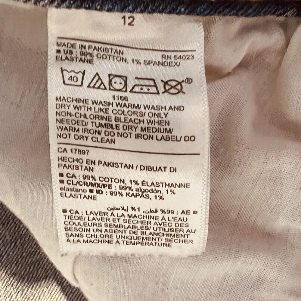 Old Navy Jeans Womens 12 Blue Denim OG Loose High Rise Baggy Retro 32x27 - Image 5