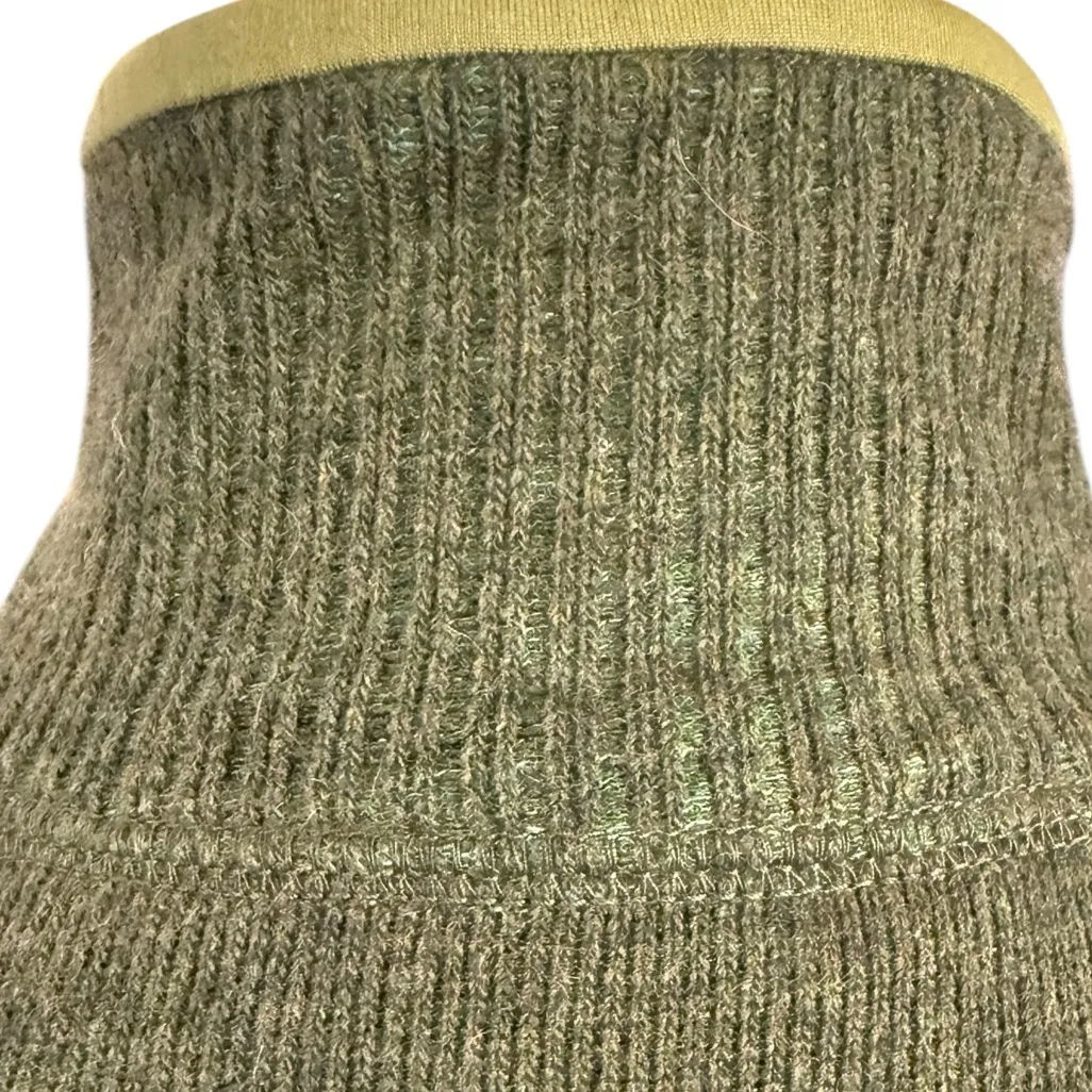 Mountain Hardware Green Wool Blend Knit Full Zip Adventure Sweater Jacket Small - Image 6