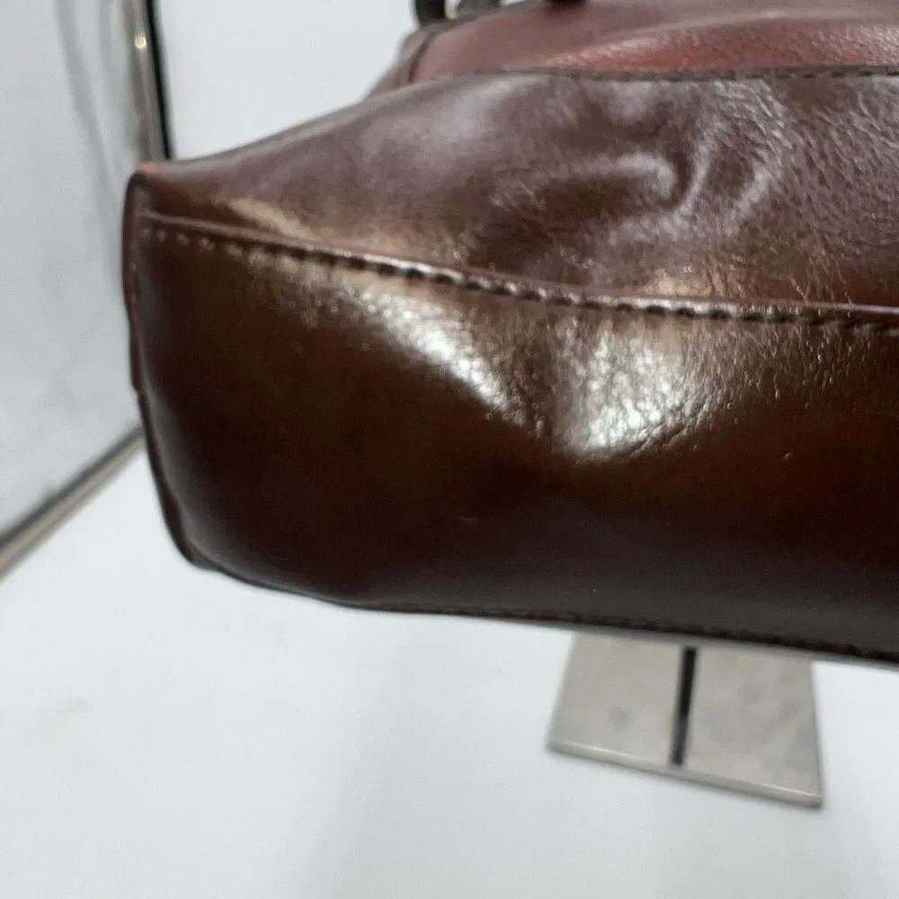 Tignanello Color Blocked Leather Outside Wallet Pocket Convertible Crossbody Bag Brown - Image 5