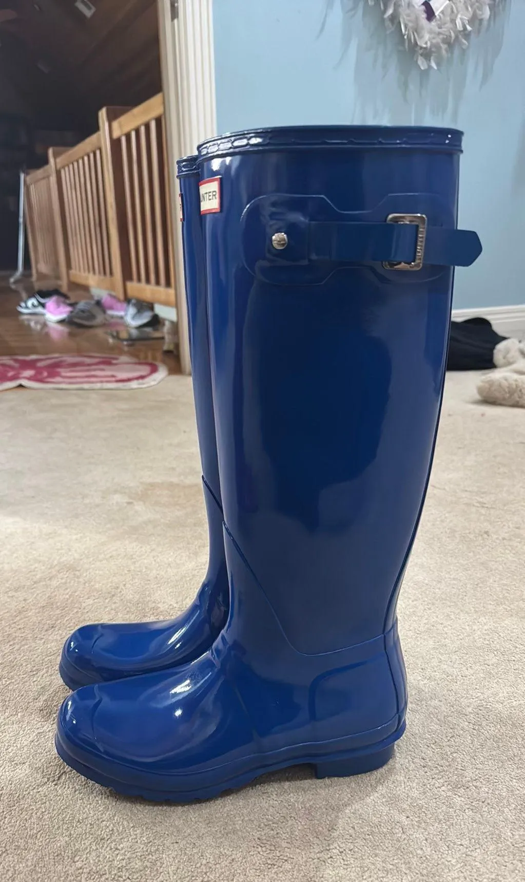 Hunter Boots Blue Size 9 - Image 4