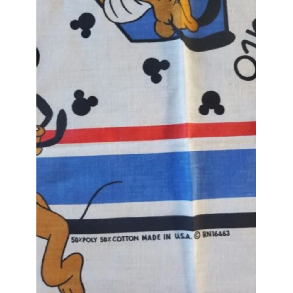 VTG J A Woronowicz‎ The Walt Disney Co. Mickey Mouse Handkerchief Bandanna - Image 4