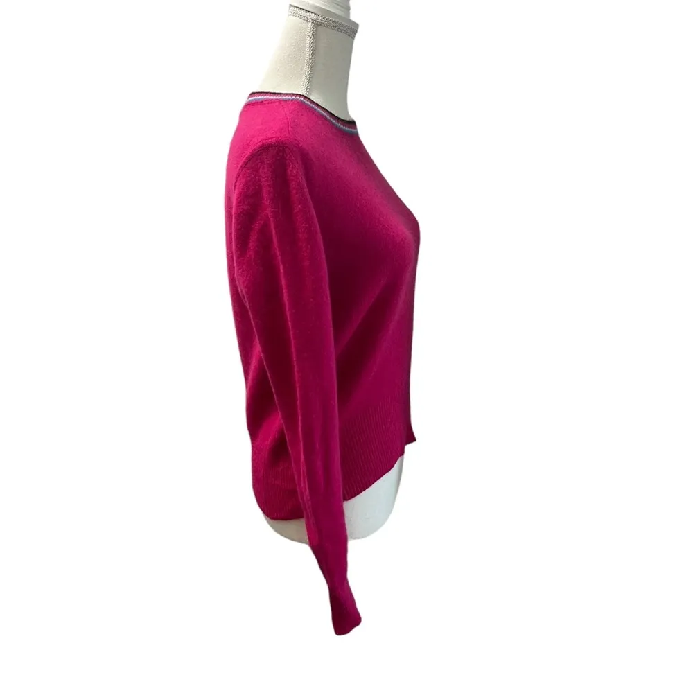 Tommy Hilfiger Lambswool Angora 90s Academia Preppy Crew Neck Sweater Sz L - Image 4