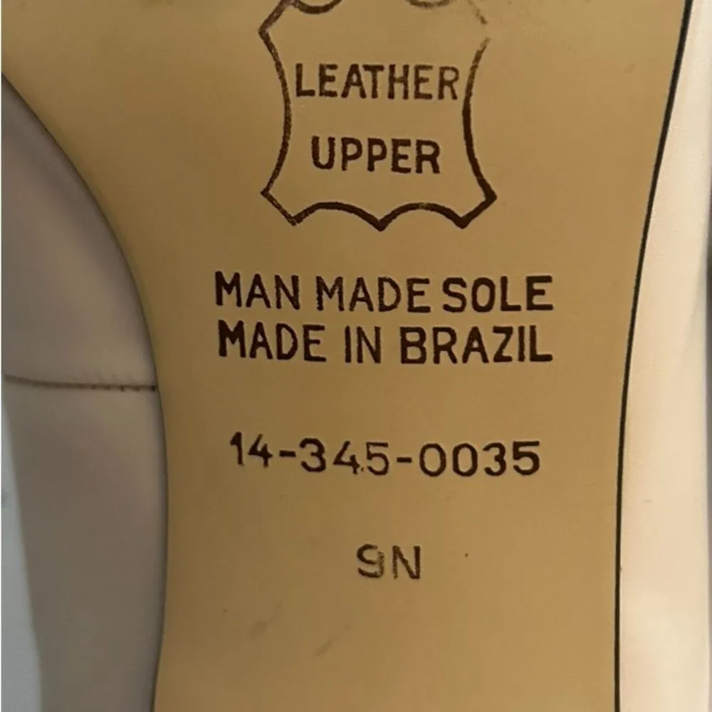 Regency Brand Pointy Toe Cream Heels Size 9 - Image 6