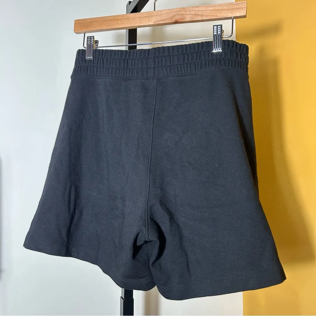 AYR The TV Short Pima Cotton Fleece High Rise Lounge Sweat Shorts Black Size S - Image 4