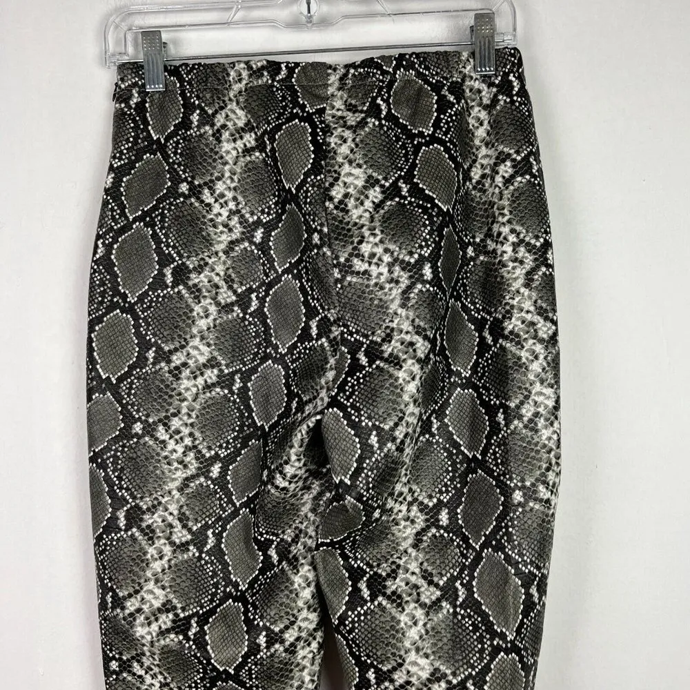ASOS Design Faux Leather Flare Pants in Snake Print Concert Size 4 EUC T2558 - Image 8