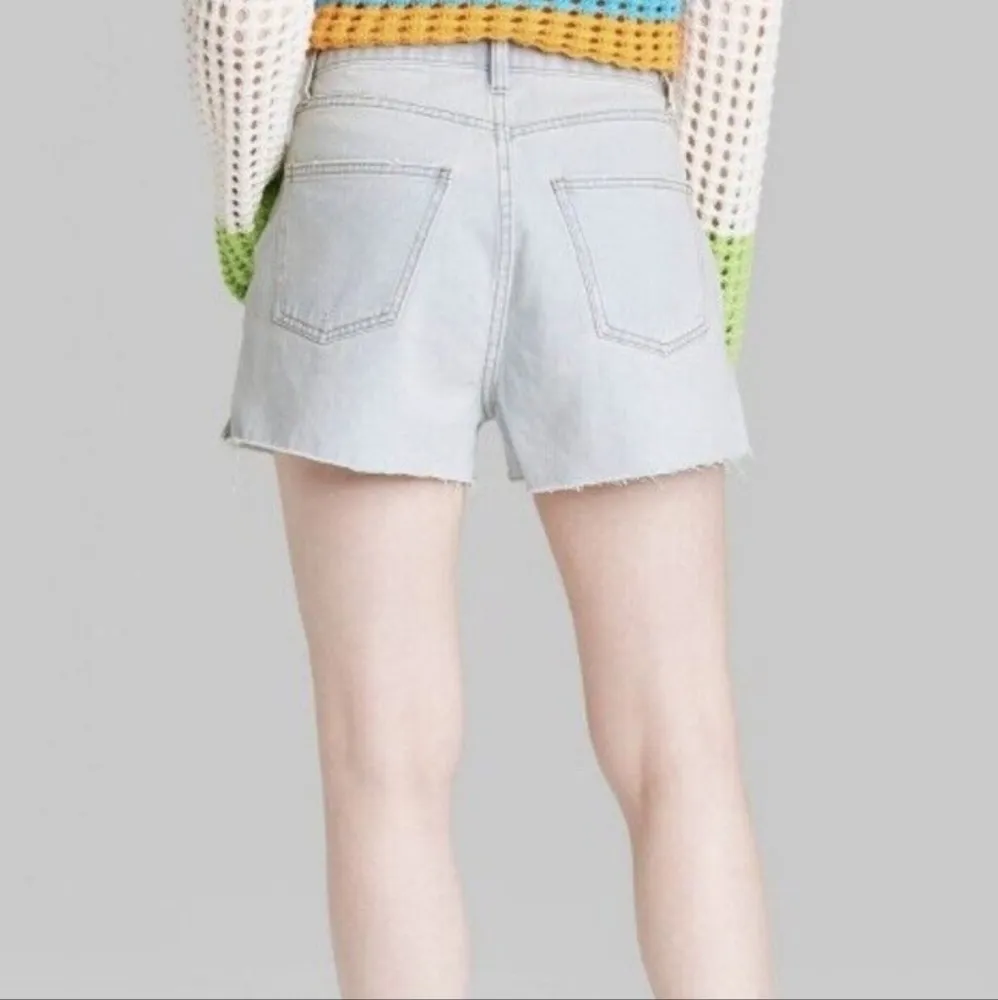 Wild Fable Women's Jeans Shorts Size 2 Blue High Rise Cut Off Light Wash Denim - Image 3