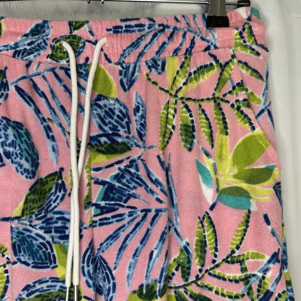 Cuddl Duds Pajama Women's Small Pink Floral 2 Piece Short Set Short Sleeve Terry - Image 8