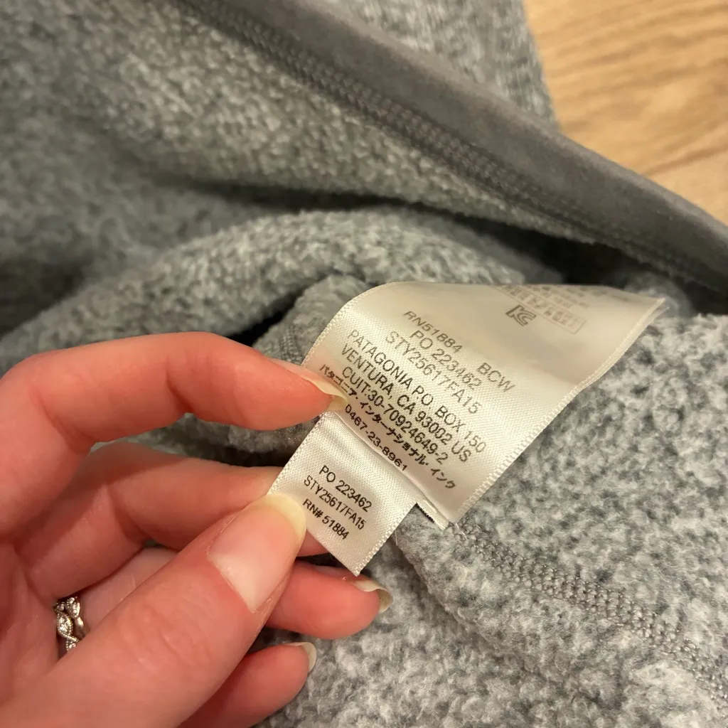 Patagonia Women’s Better Sweater 1/4 Quarter Zip Gray Heather Size S - Image 5