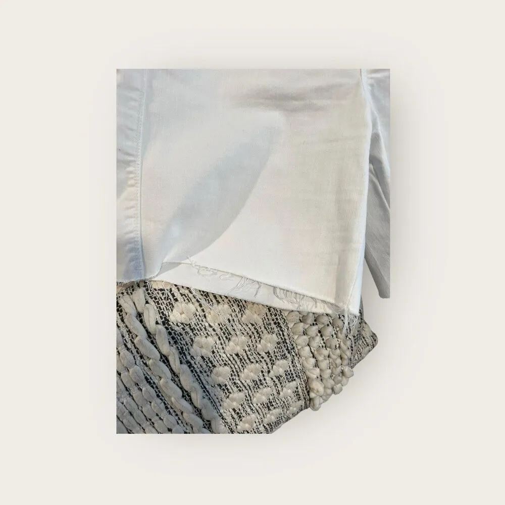 Boston Proper White Cut Off Denim Shorts Size 12 NWOT - Image 6