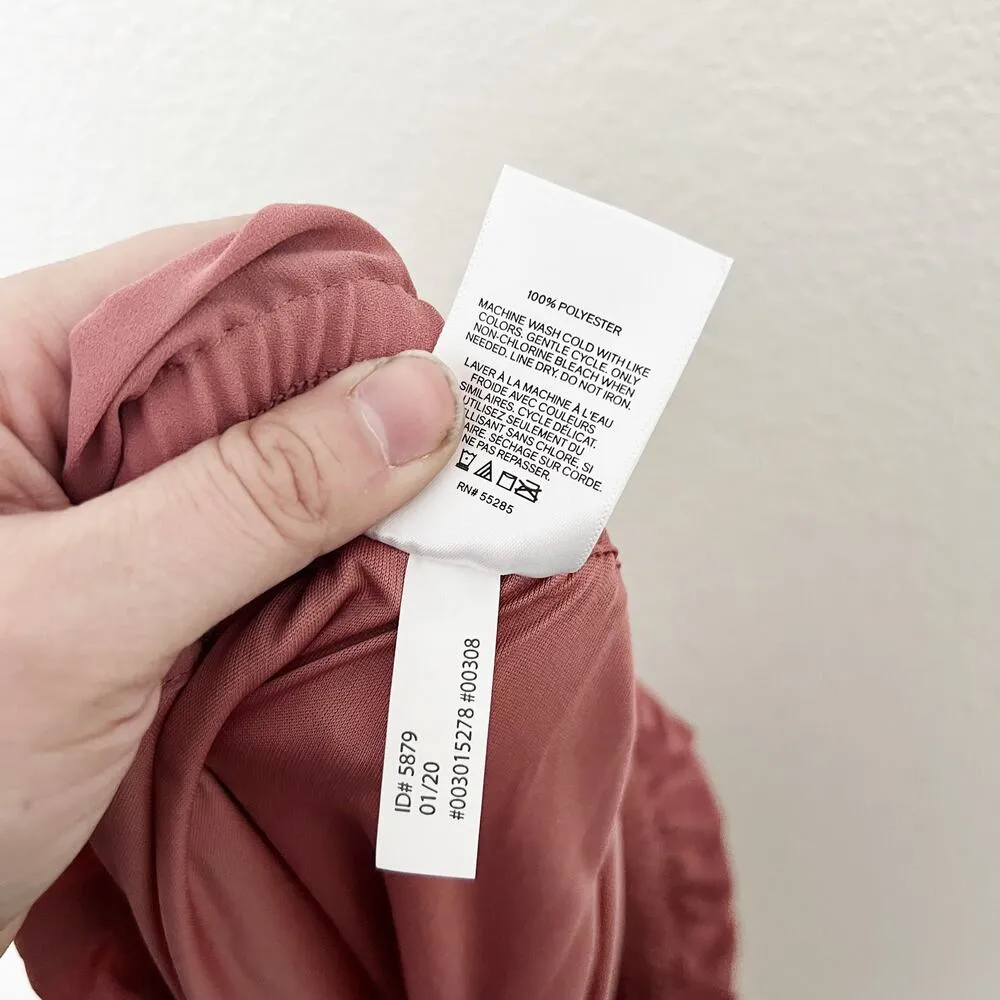 [Express] Dusty Rose Blush Pink Pleated Elastic Waist Flowy Shorts NWT Sz Large - Image 10