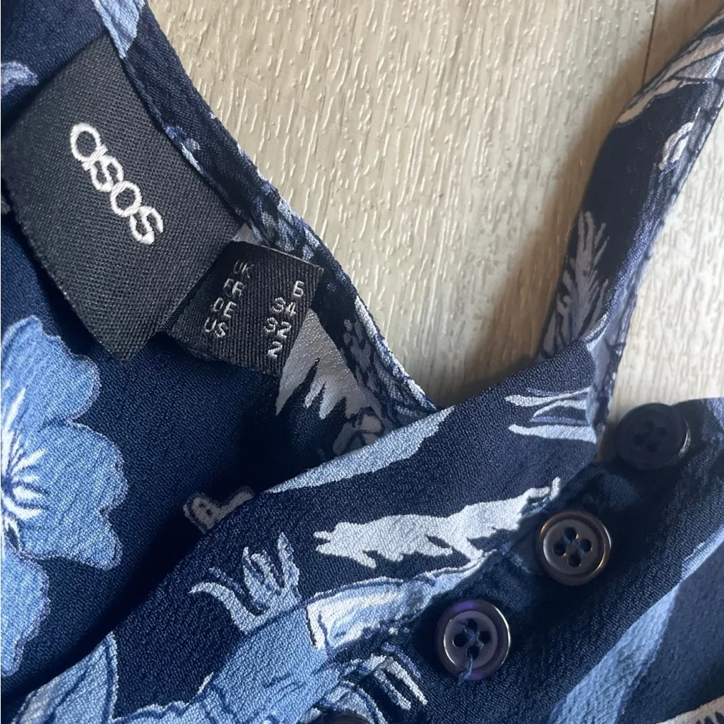 ASOS Blue and White Floral Dress - Image 2