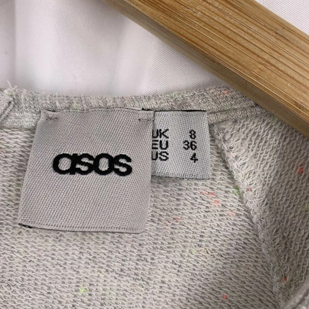 ASOS Grey Short Sleeve Zip Back Jumpsuit 4 - Image 5