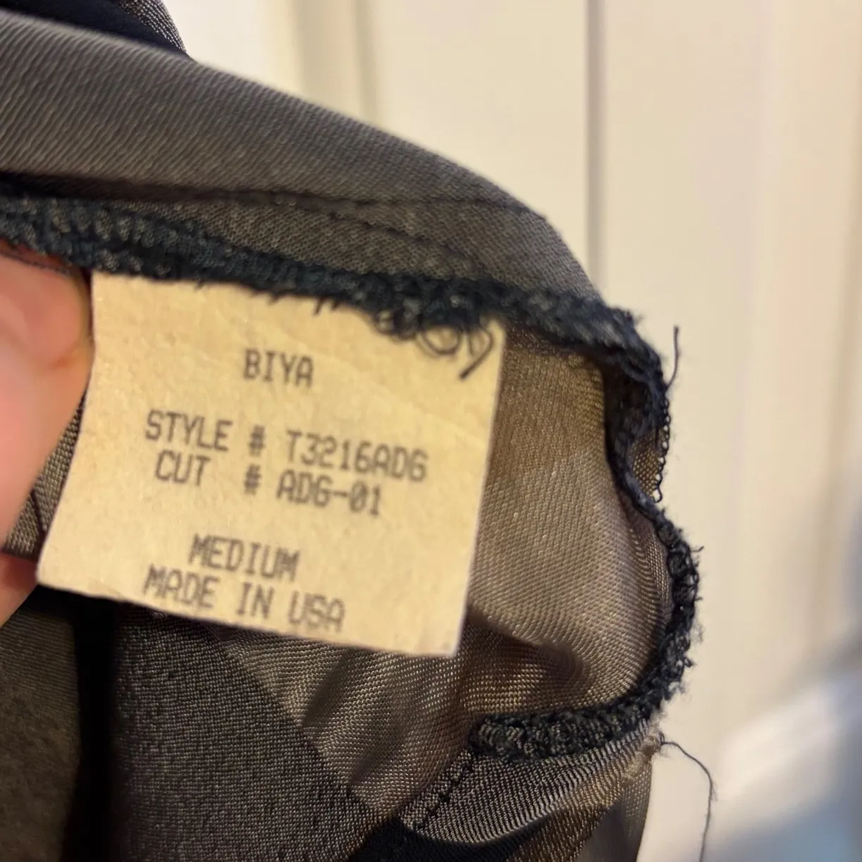 BIYA Plaid Patchwork Oversized Button Up Shirt Women's Medium Acetate Viscose Gray - Image 7