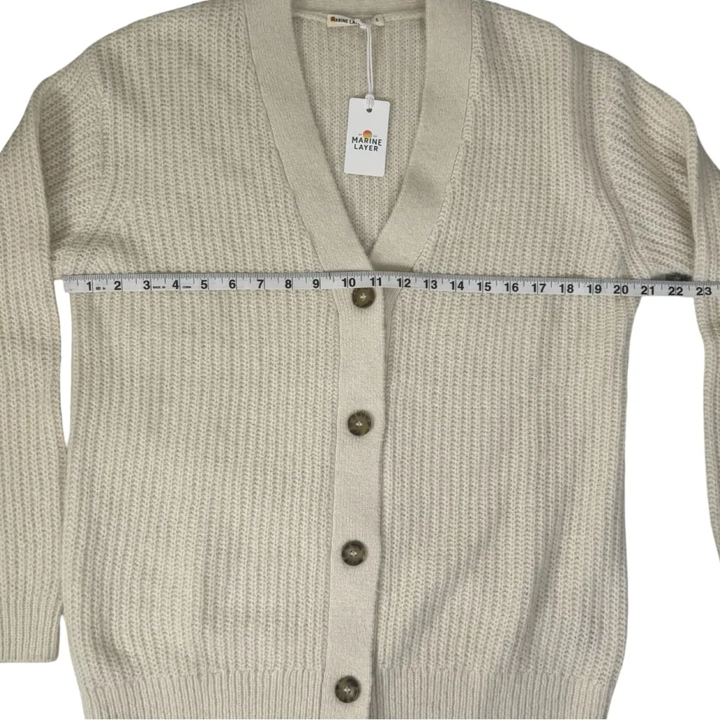 Marine Layer Nova Oversized Cardigan Ivory Wool Blend Women’s Size Small NWT - Image 11