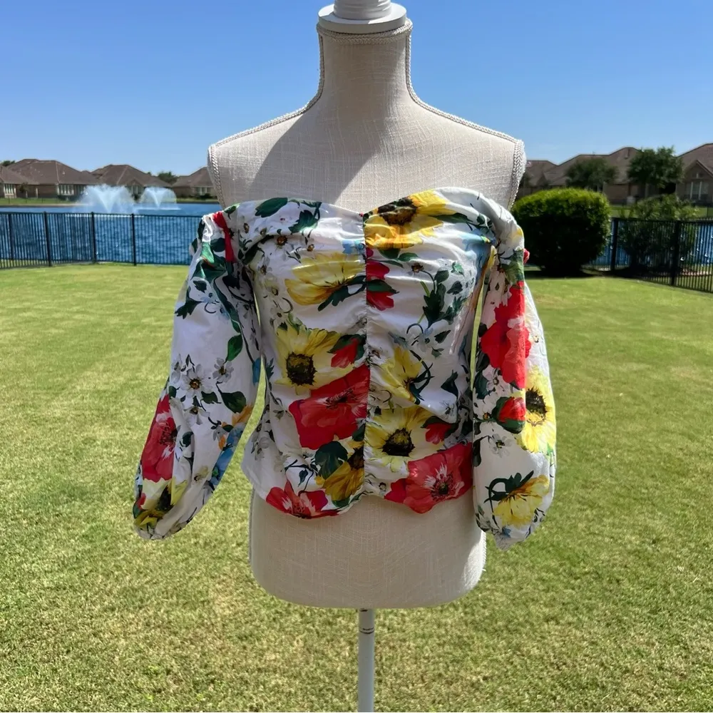 Zara Floral  Women's multicolor Top - Image 3