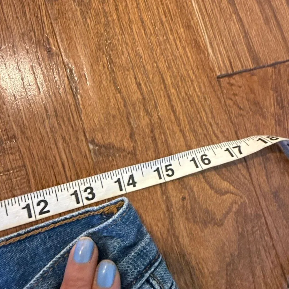 Levi’s low pro straight distressed dark wash jeans 27 - Image 8