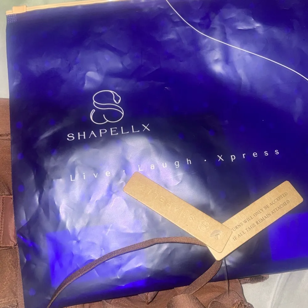 Shapellx Lace Thong Bodysuit Brown Size M - Image 6