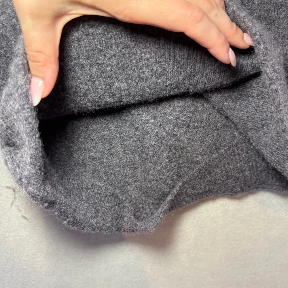 Sandro Paris Ancolie Gray Wool Blend Sweater Dress Dark Academia Mini size 36 - Image 10