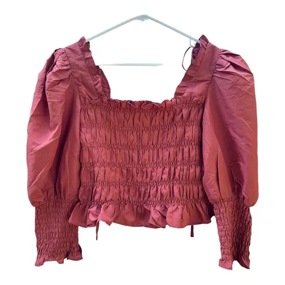 Milk and Honey Puff Sleeve Top // Size Large - Image 2