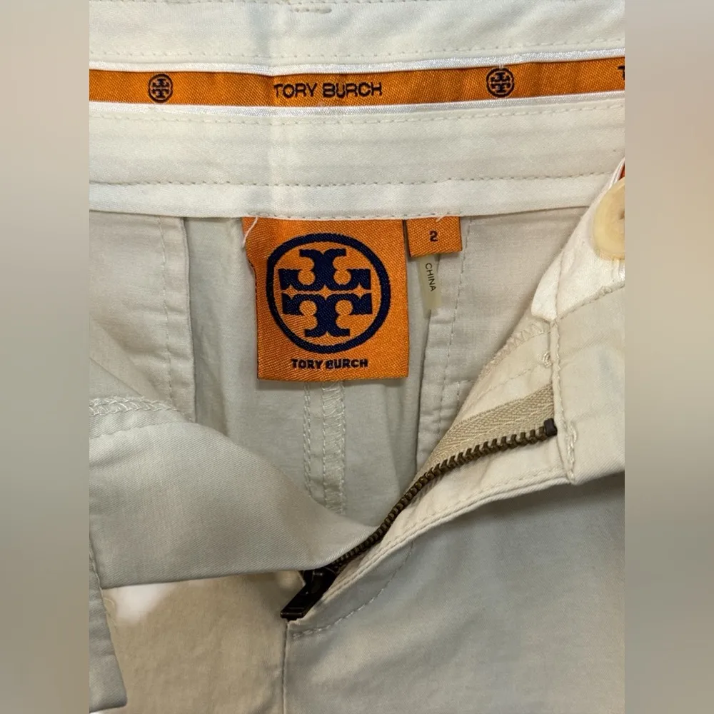 Tory Burch  Tan Flat Front Shorts - Image 2