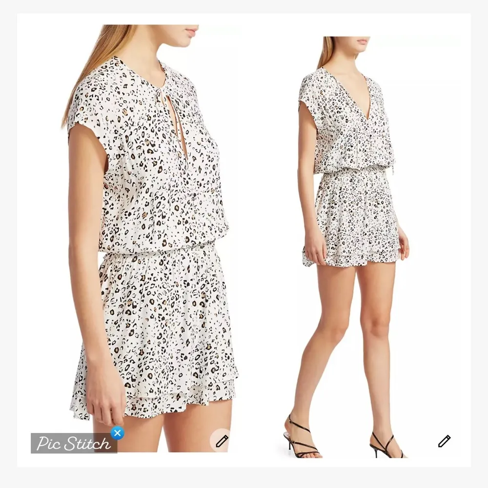 Rails Karla White Mocha Leopard Blouson Dress - Image 3