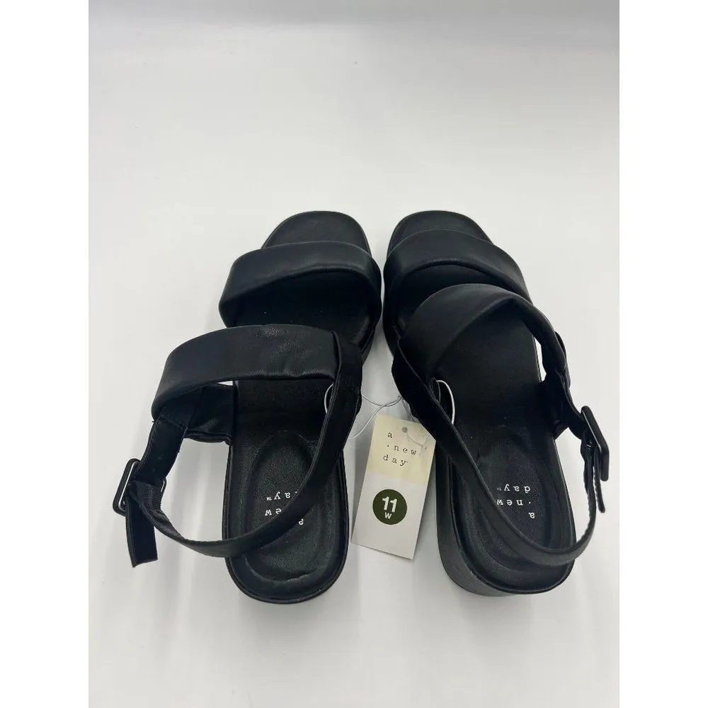 Brand New A New Day‎ Women's Esperanza Wedge Heel Color Black Size 11W - Image 5