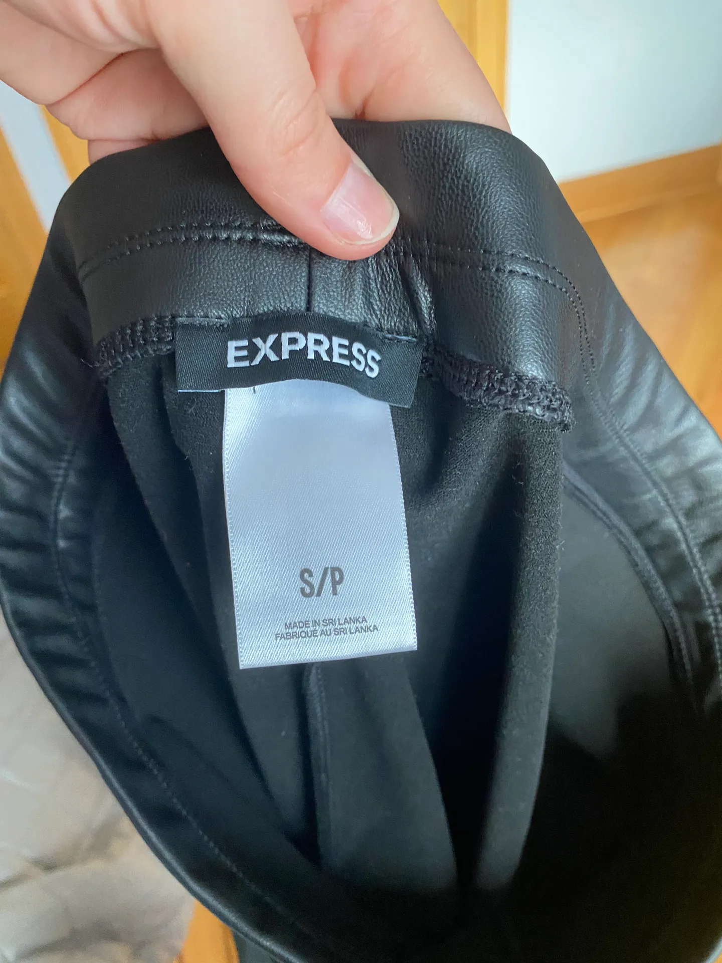 EXPRESS Black Faux Leather Leggings - Image 4