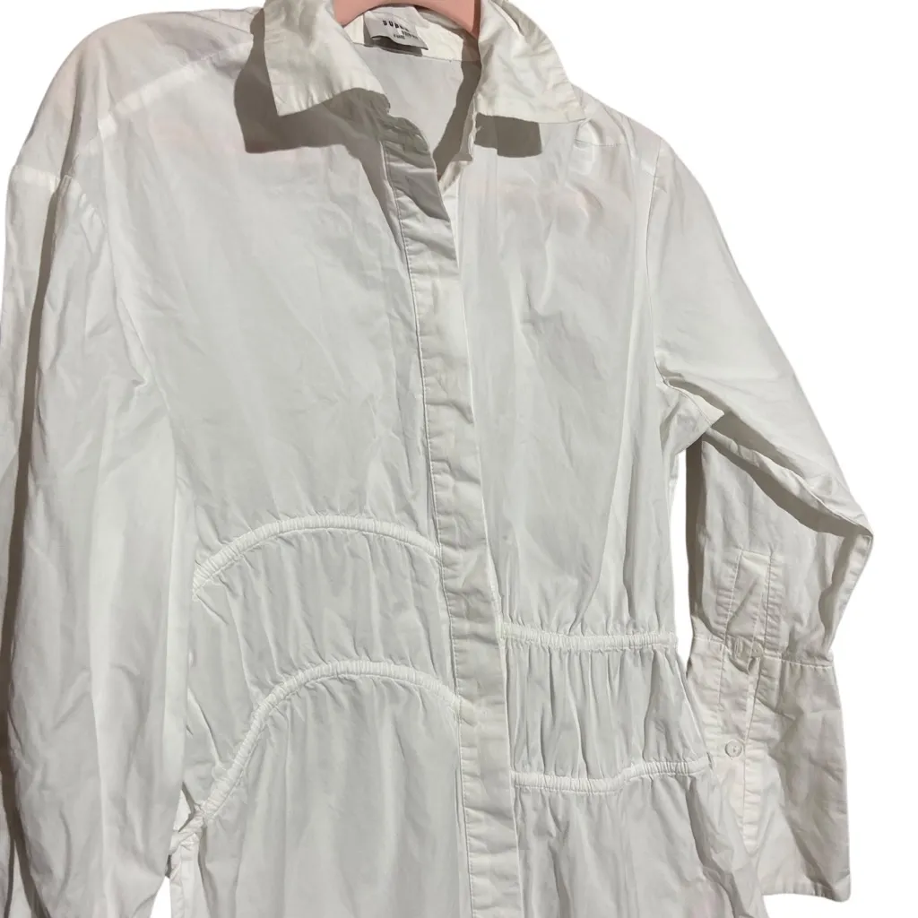 Suboo Sia Drawcord Shirt White Button Down Long Sleeve 100% Cotton Size XS‎ - Image 7