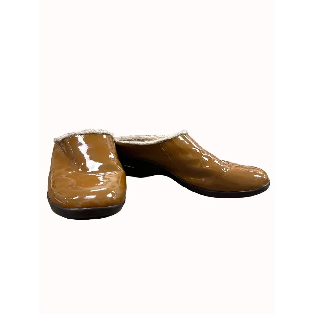 Cole Haan  women’s brown patent leather lined slip clogs shoes 10B SKU 6265 - Image 2