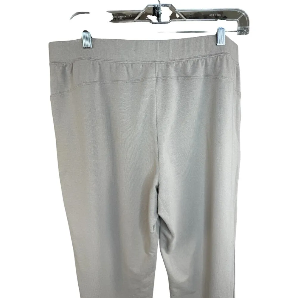 Denim & Co. Active Petite French Terry Joggers Putty Large Petite NWOT - Image 8