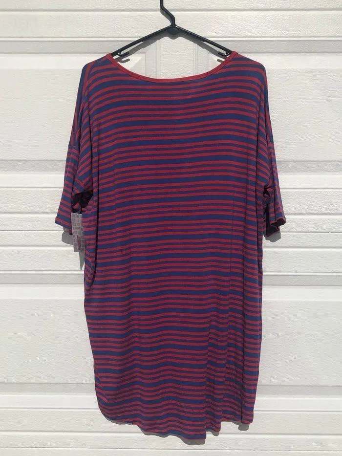 NWT LuLaRoe Red & Dark Blue Shirt - Image 5