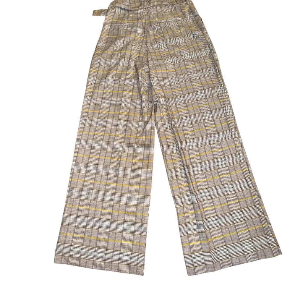 A NEW DAY Plaid Belted High Waisted Wide Leg Trouser Pants - Image 2
