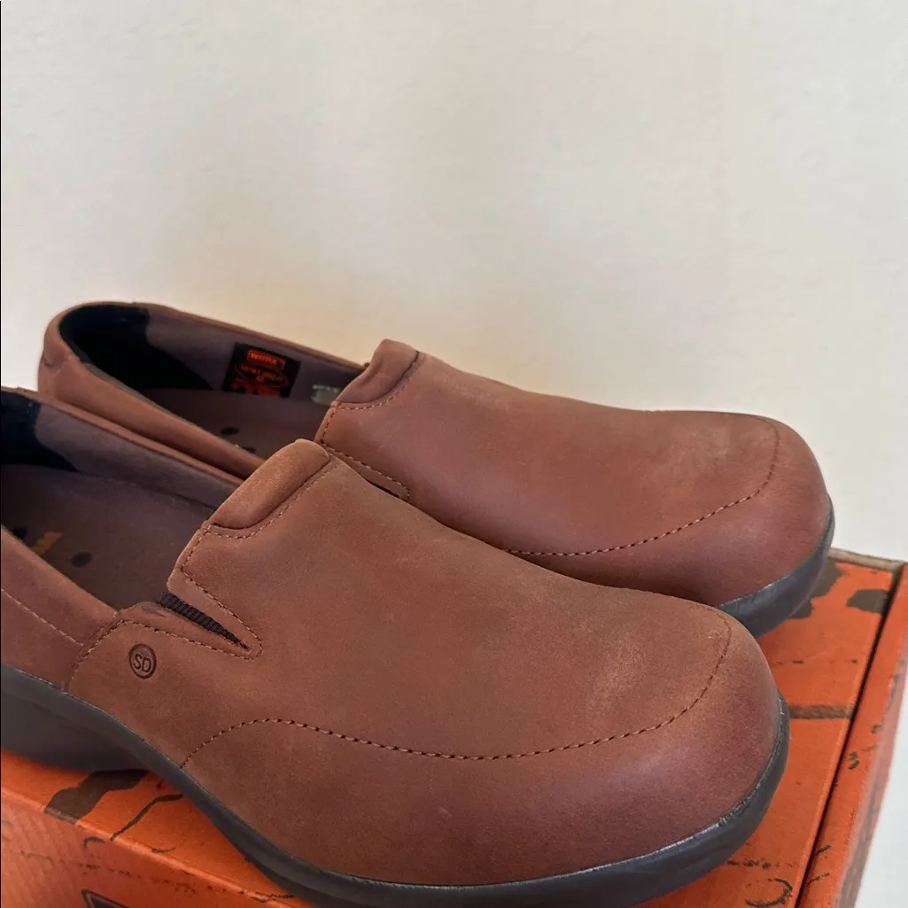Red‎ Wing Worx 6102 Brown Leather Occupational Loafers Slip On Comfort Size 11 - Image 5