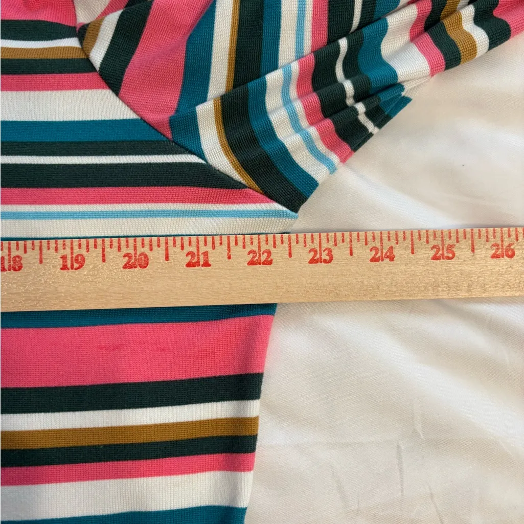Sport Savvy Striped Cowl Neck Top – Size Large Pink - Image 4