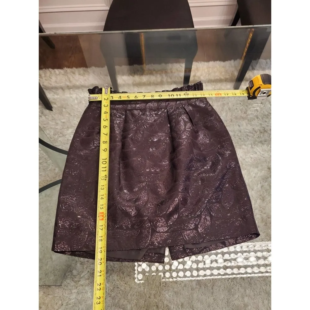Arden B. Women Black Acetate Metallic Flair Mini Skirt Medium - Image 9