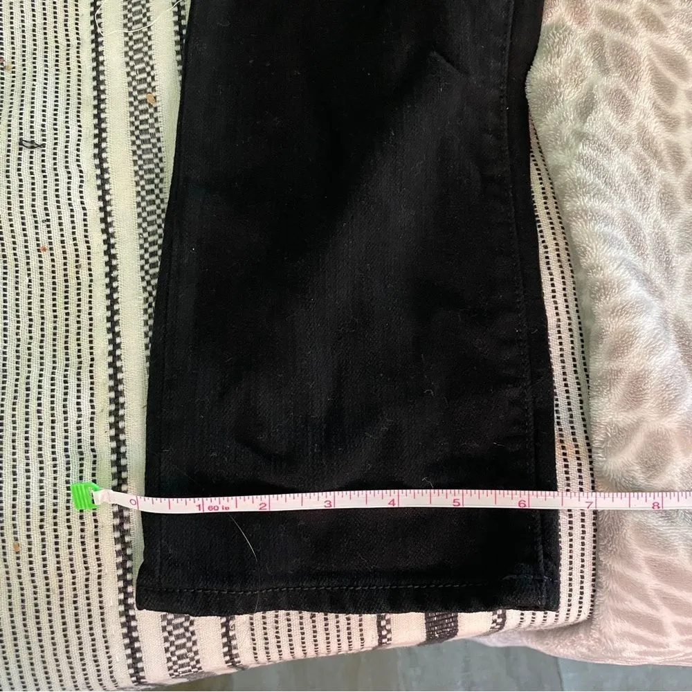 X2 Skinny Straight Jeans 0‎ Black Denim Stretch Low Rise Vtg Y2K Punk Normcore - Image 8