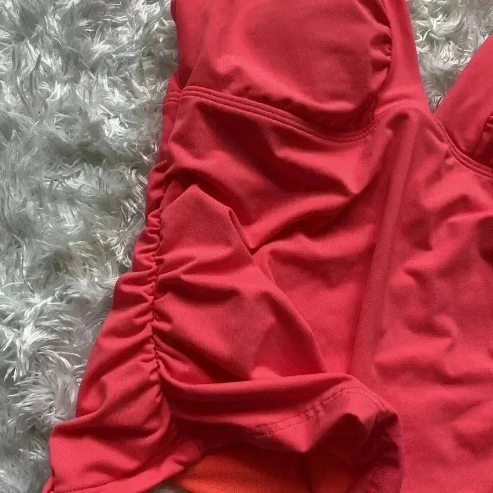 Athleta Halter Swimming Tank Top Orange Size S - Image 6