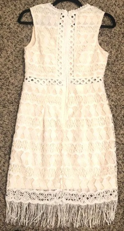 Lulus White Embroidered Tassel Dress   - Image 4