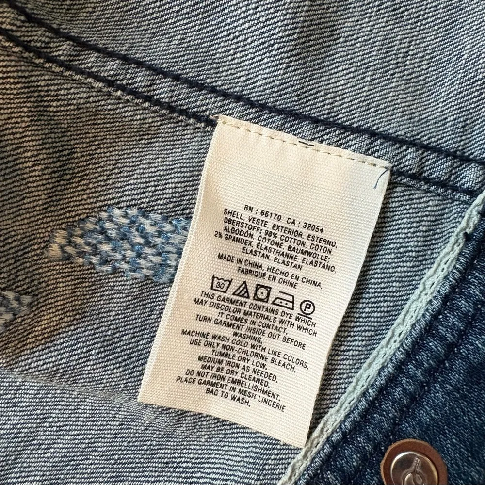 Anthropologie Pilcro Beaded Embroidered Denim Jacket - Image 14