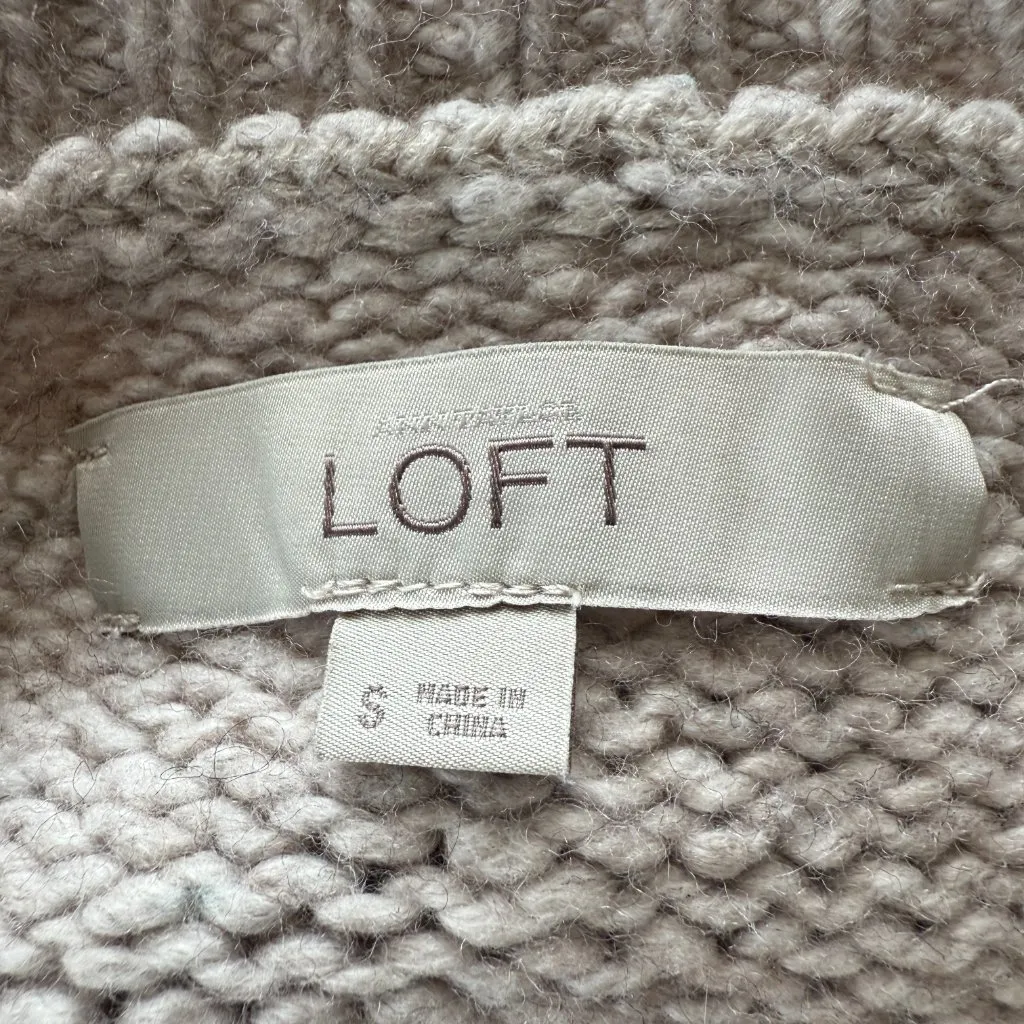 Loft linen colored 3/4 sleeve stretchy pullover sweater women's size small - Image 7