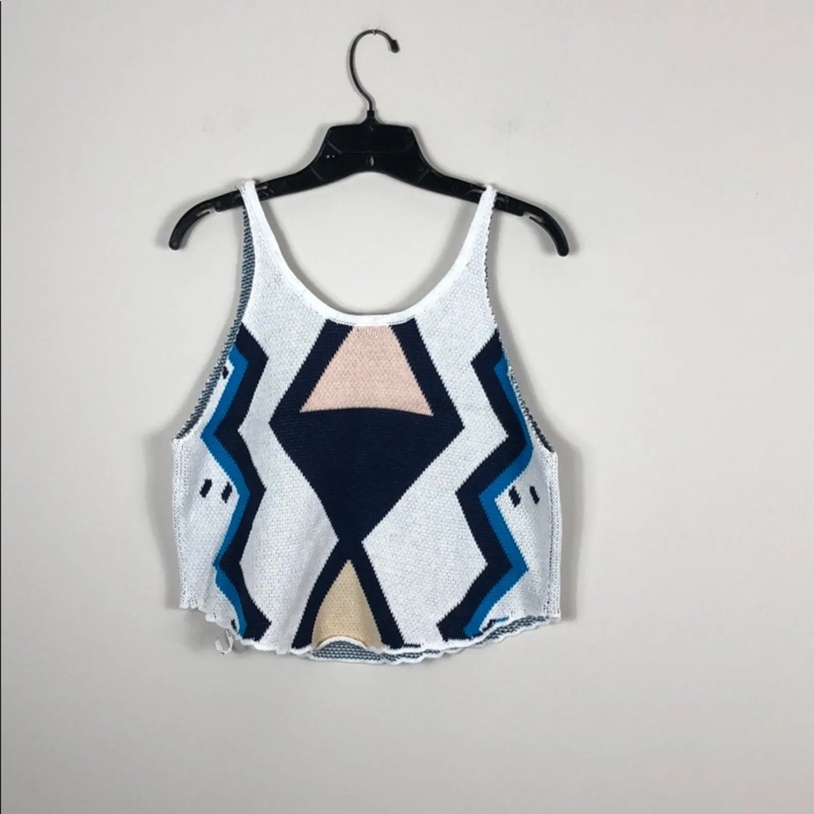 Somedays Lovin Top Tribal Knit Scalloped Hem Tank - Image 8