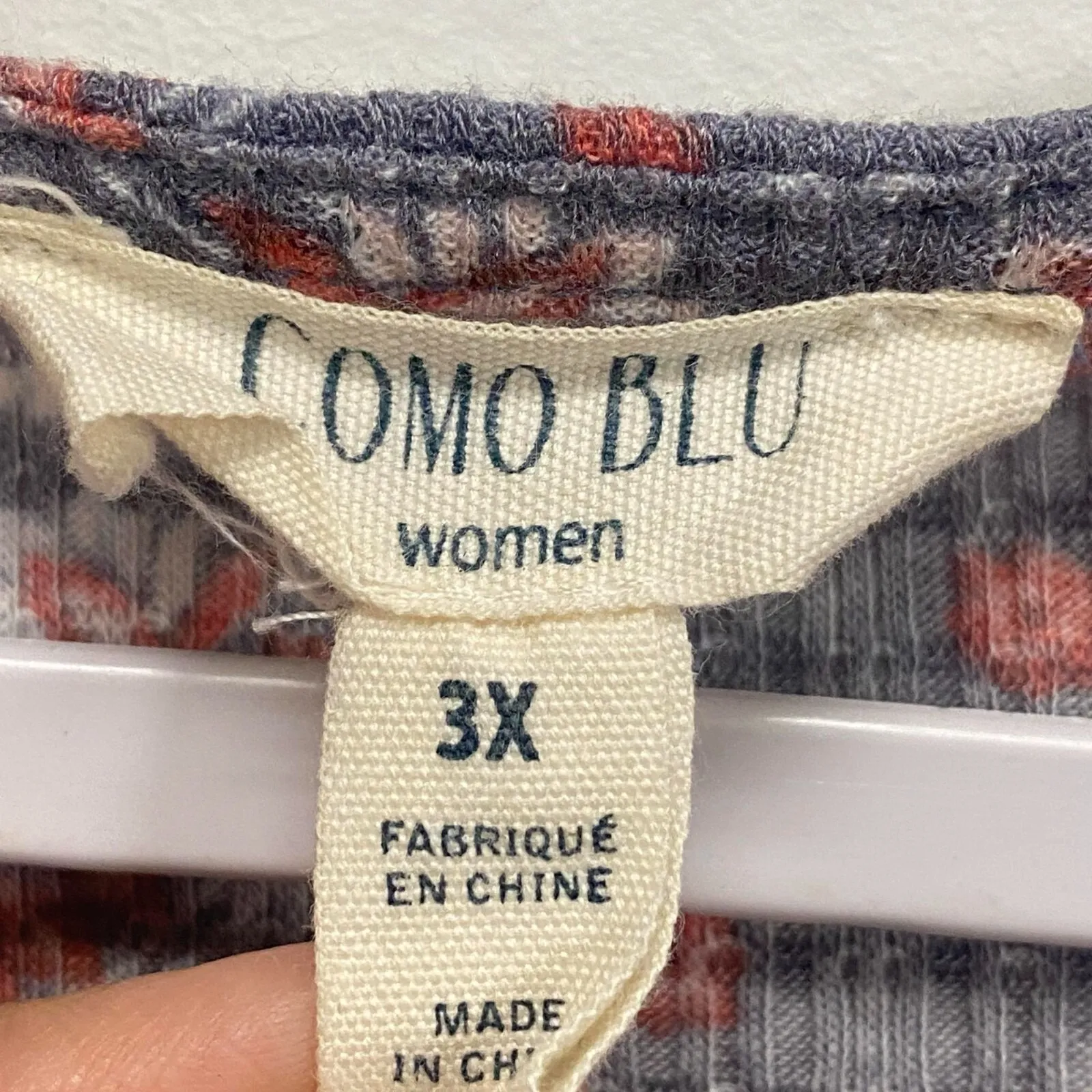 Como Blu womens 3X square neck Geometric Print Country Coastal Folk Retro Mature Size undefined - Image 9