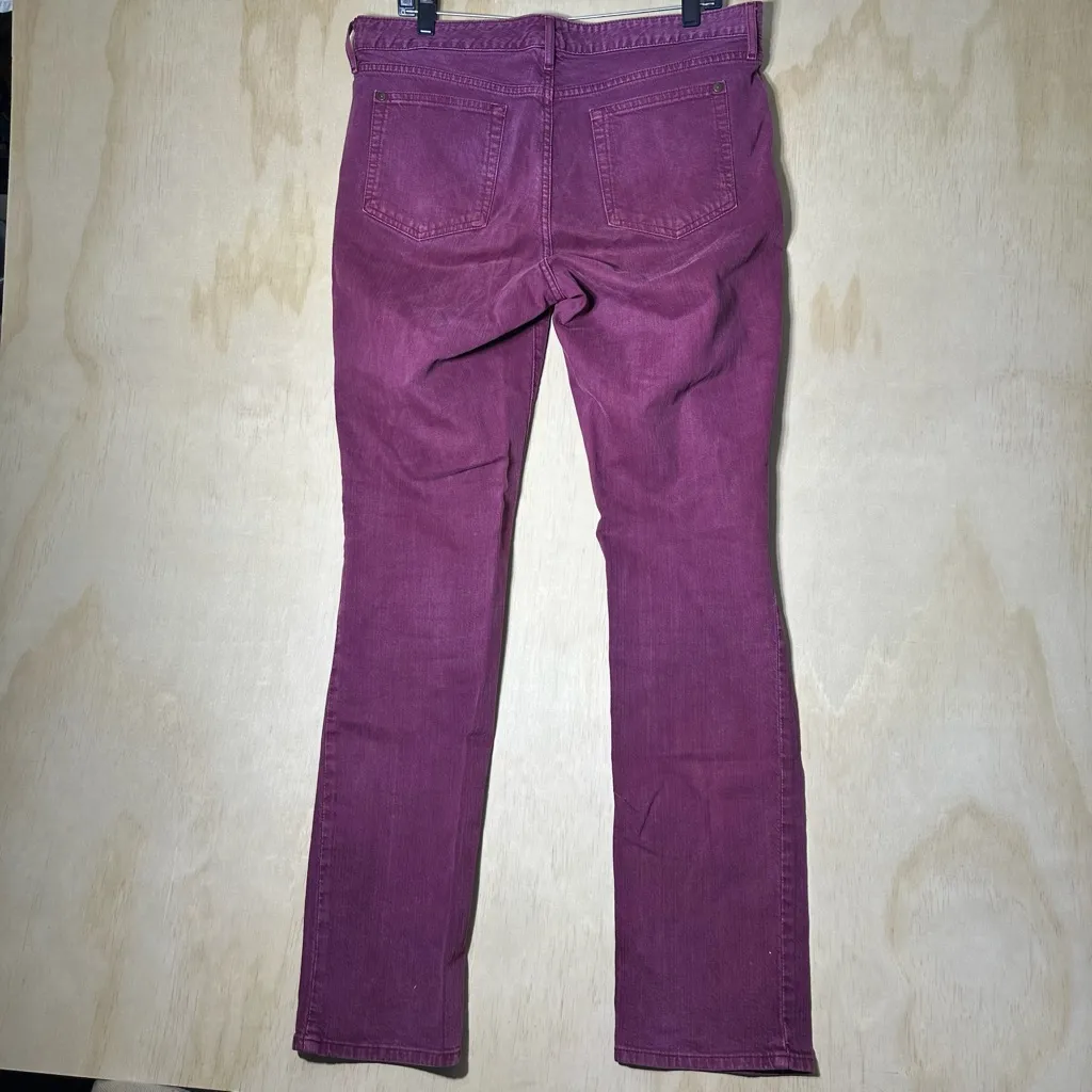 Eddie Bauer Classic Fit Slim Straight Maroon Jeans Size 12 - Image 7