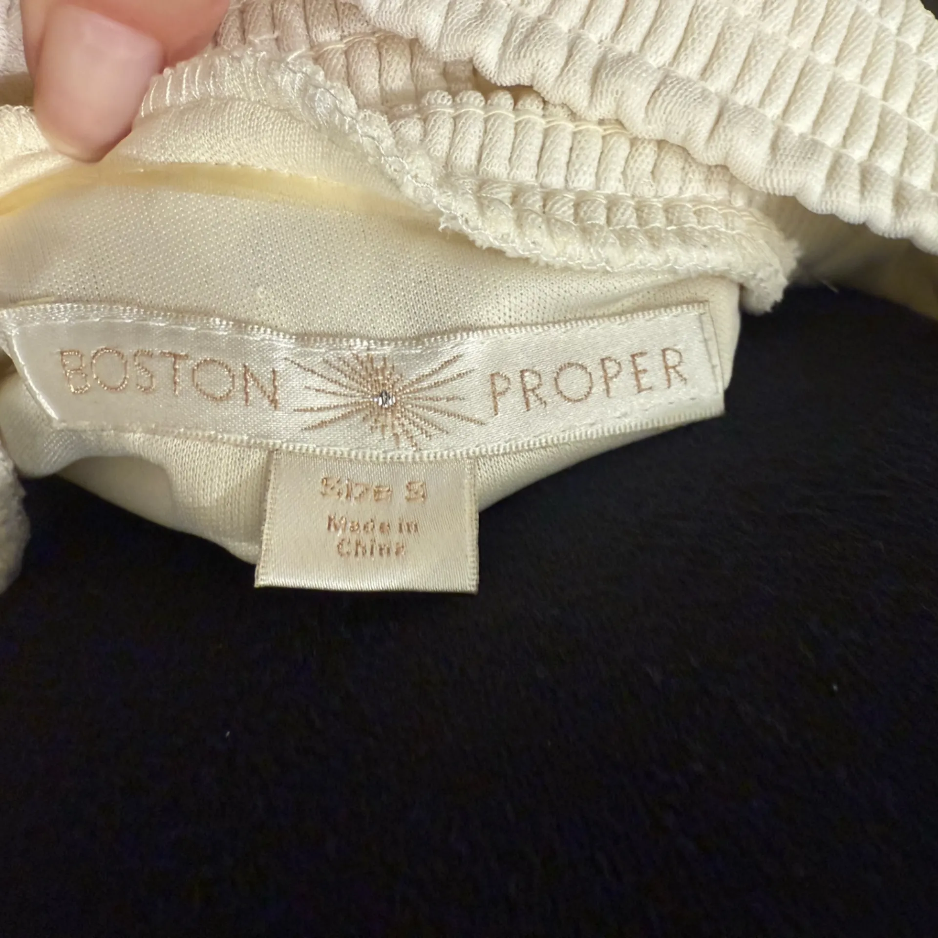 Boston Proper Small Ivory Crochet Embroidered Tunic Top - Image 6