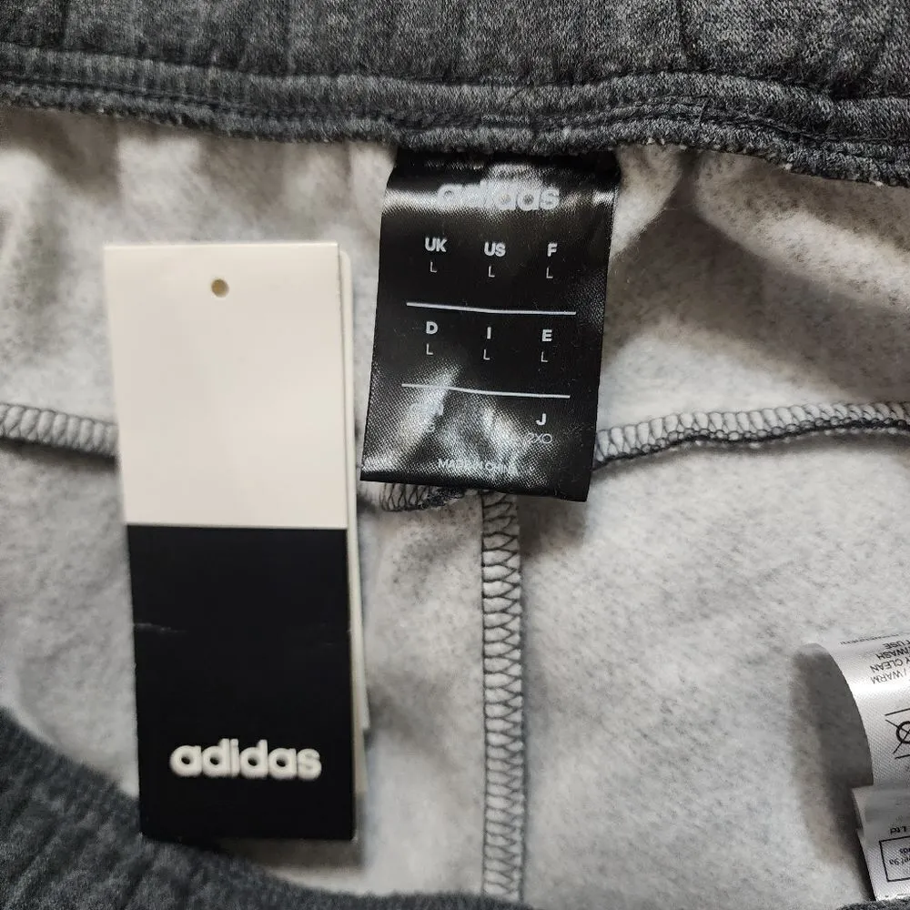 NWT Adidas Dark Gray & Black Sweatpants (L) - Image 5